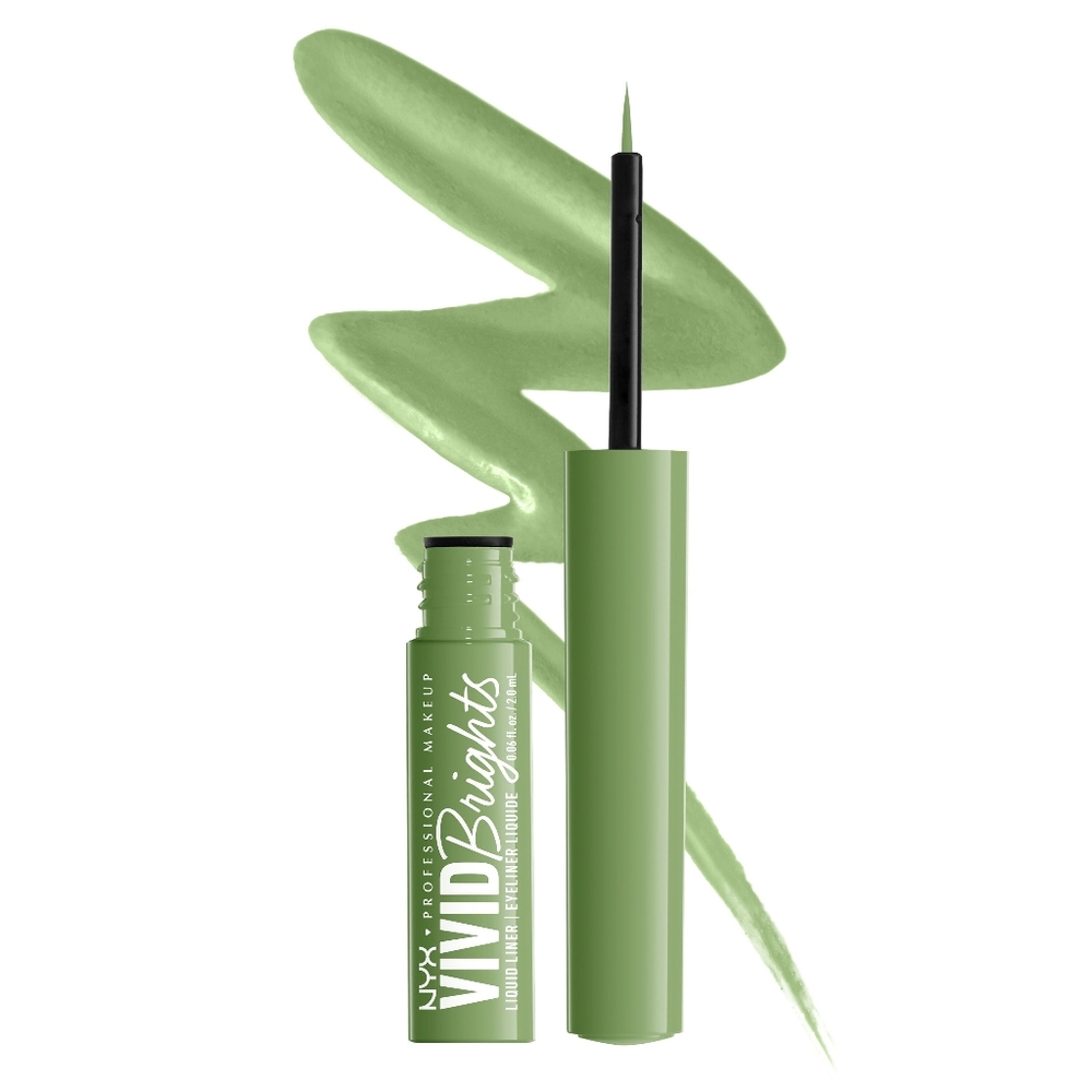 4 x NYX Makeup Vivid Brights Liquid Liner, Ghosted Green